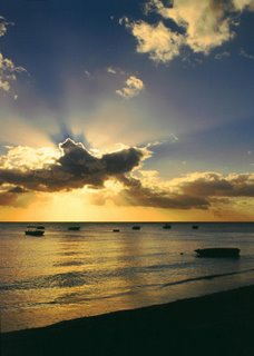 Sunset at Flic-en Flac Beach - Mauritius