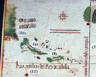 Cantino Map of 1502 of Caribbean