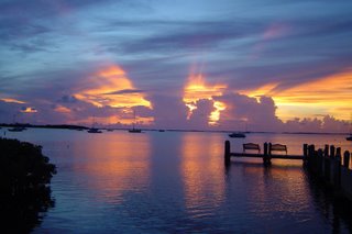 Sunset at Key Largo Beach Camping Park