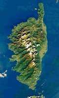 Satellite Picture of Corsica, France
