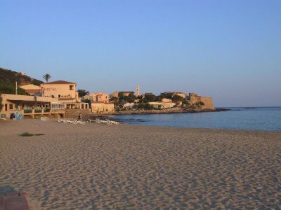 The beach at Algajola, Corsica, France, called Aregno