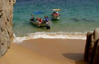 Arriving by water taxi - Playa del Amor - Cabo San Lucas