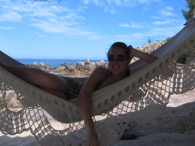 Laying in a lazy hammock at Bahia Palmilla - Cabo San Lucas