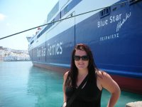 Ferry to Mykonos, Greece