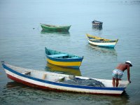Búzios Fisherman in Armação bay in Búzios, Rio de Janeiro, Brazil