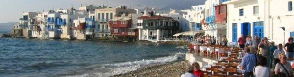 Mykonos seaside restaurant and cafe