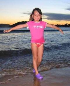 Child model Geriba Beach, Buzios, Brazil