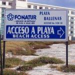 Sign to the Cancun Beaches