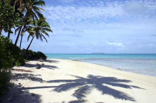 Pristine beach in Vavau, Tonga