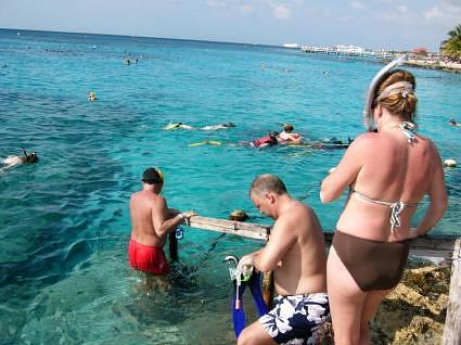 Snorkeling in Cozumel at Chankanaab.