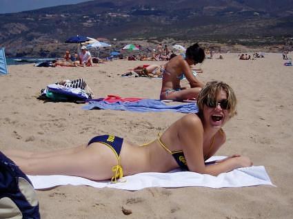 Ingrid!! At Guincho Beach near Caiscais
