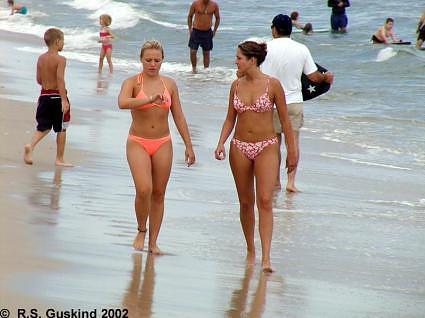 Strolling on Beach, Beach Haven, Long Beach Island, New Jersey