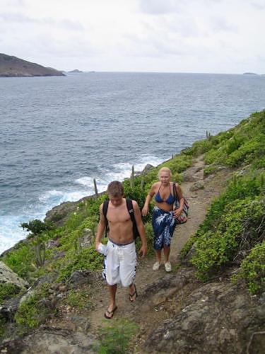 Hiking to Colombier beach