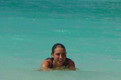 Andrea at Nikki Beach, St Barts