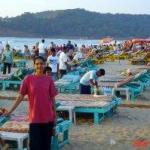 Chairs on Baga Beach, Goa, India