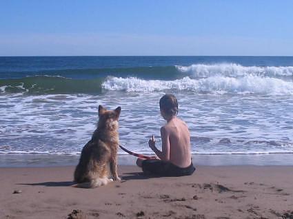 Lawrencetown Beach: Patrick and Lassie