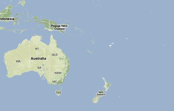 Map of Oceania