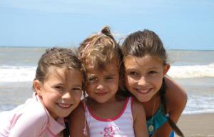 Kids at Carilo Beach, Argentina
