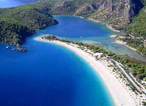 Oludeniz Beach from paraglider