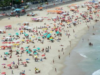 Sun and sea with beach volley and soccer on Ipanema Beach, Rio