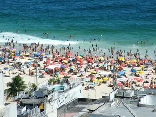 Sunday afternoon on Ipanema Beach, Rio, Brazil