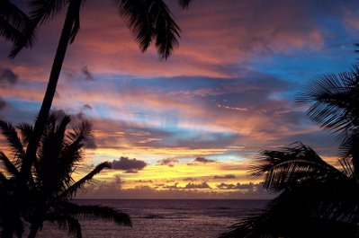 Picture of Sunset at Mokuleia Beach, Hawaii