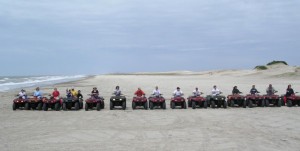 Riding 4 wheelers - ATVs on dunes at Carilo