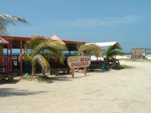 Vendor huts at Baby Beach Aruba