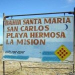 Big sign at Bahia Santa Maria - Cabo San Lucas