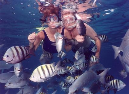 Jill & Butch Snorkeling at Chankanaab Park Cozumel