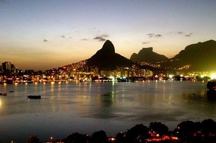 Começo da noite na Lagoa - Rio - Brasil