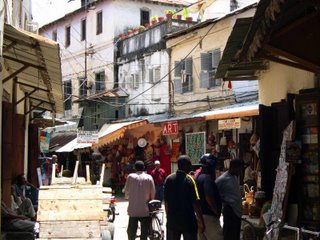 Narrow street in Stone Town, Zanzibar